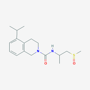 molecular formula C17H26N2O2S B6698368 N-(1-methylsulfinylpropan-2-yl)-5-propan-2-yl-3,4-dihydro-1H-isoquinoline-2-carboxamide 