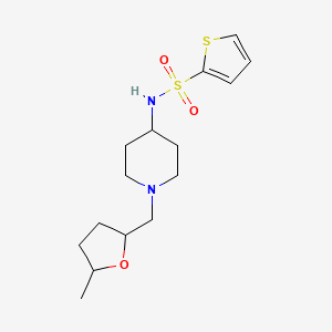 molecular formula C15H24N2O3S2 B6698429 N-[1-[(5-methyloxolan-2-yl)methyl]piperidin-4-yl]thiophene-2-sulfonamide 