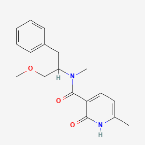 molecular formula C18H22N2O3 B6698565 N-(1-methoxy-3-phenylpropan-2-yl)-N,6-dimethyl-2-oxo-1H-pyridine-3-carboxamide 