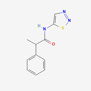 molecular formula C11H11N3OS B6698688 2-phenyl-N-(thiadiazol-5-yl)propanamide 