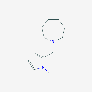 molecular formula C12H20N2 B066987 N-((1-Methylpyrrol-2-yl)methyl)hexamethyleneimine CAS No. 177721-86-7