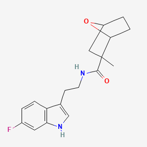 molecular formula C18H21FN2O2 B6698872 N-[2-(6-fluoro-1H-indol-3-yl)ethyl]-2-methyl-7-oxabicyclo[2.2.1]heptane-2-carboxamide 