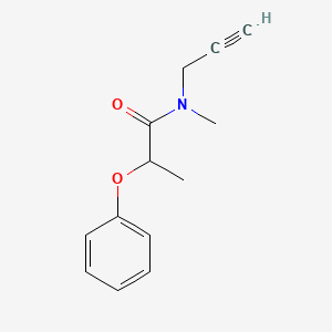 molecular formula C13H15NO2 B6698983 N-methyl-2-phenoxy-N-prop-2-ynylpropanamide 
