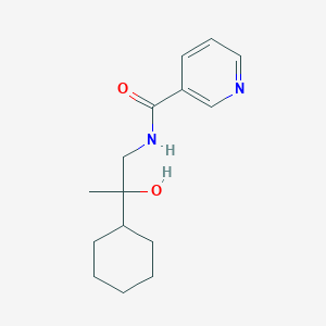 molecular formula C15H22N2O2 B6699048 N-(2-cyclohexyl-2-hydroxypropyl)pyridine-3-carboxamide 