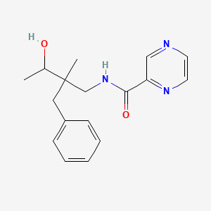 molecular formula C17H21N3O2 B6699098 N-(2-benzyl-3-hydroxy-2-methylbutyl)pyrazine-2-carboxamide 