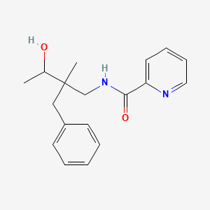 molecular formula C18H22N2O2 B6699105 N-(2-benzyl-3-hydroxy-2-methylbutyl)pyridine-2-carboxamide 