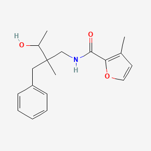 molecular formula C18H23NO3 B6699108 N-(2-benzyl-3-hydroxy-2-methylbutyl)-3-methylfuran-2-carboxamide 