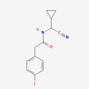 molecular formula C13H13IN2O B6699408 N-[cyano(cyclopropyl)methyl]-2-(4-iodophenyl)acetamide 