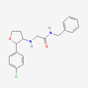 molecular formula C19H21ClN2O2 B6699451 N-benzyl-2-[[2-(4-chlorophenyl)oxolan-3-yl]amino]acetamide 
