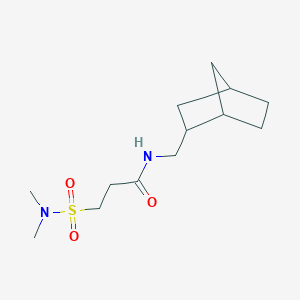 molecular formula C13H24N2O3S B6699497 N-(2-bicyclo[2.2.1]heptanylmethyl)-3-(dimethylsulfamoyl)propanamide 