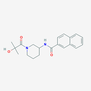 molecular formula C20H24N2O3 B6699551 N-[1-(2-hydroxy-2-methylpropanoyl)piperidin-3-yl]naphthalene-2-carboxamide 