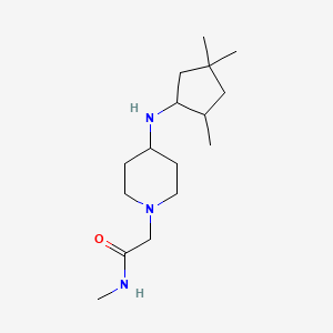 molecular formula C16H31N3O B6699567 N-methyl-2-[4-[(2,4,4-trimethylcyclopentyl)amino]piperidin-1-yl]acetamide 