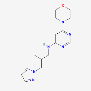 molecular formula C15H22N6O B6699630 N-(2-methyl-3-pyrazol-1-ylpropyl)-6-morpholin-4-ylpyrimidin-4-amine 