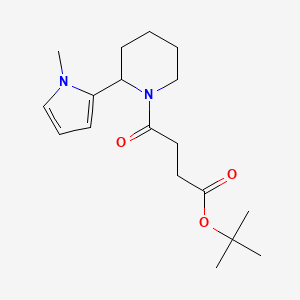 molecular formula C18H28N2O3 B6699647 Tert-butyl 4-[2-(1-methylpyrrol-2-yl)piperidin-1-yl]-4-oxobutanoate 