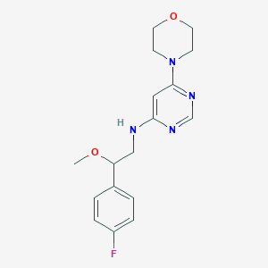 molecular formula C17H21FN4O2 B6699653 N-[2-(4-fluorophenyl)-2-methoxyethyl]-6-morpholin-4-ylpyrimidin-4-amine 