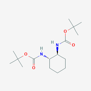 molecular formula C16H30N2O4 B066997 Tert-butyl N-[(1S,2S)-2-[(2-methylpropan-2-yl)oxycarbonylamino]cyclohexyl]carbamate CAS No. 185854-61-9