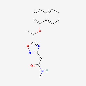 molecular formula C17H17N3O3 B6699912 N-methyl-2-[5-(1-naphthalen-1-yloxyethyl)-1,2,4-oxadiazol-3-yl]acetamide 