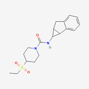 molecular formula C18H24N2O3S B6699966 N-(1,1a,6,6a-tetrahydrocyclopropa[a]inden-1-yl)-4-ethylsulfonylpiperidine-1-carboxamide 