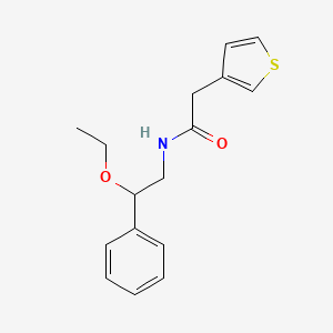 molecular formula C16H19NO2S B6700034 N-(2-ethoxy-2-phenylethyl)-2-thiophen-3-ylacetamide 