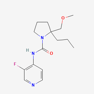 molecular formula C15H22FN3O2 B6700097 N-(3-fluoropyridin-4-yl)-2-(methoxymethyl)-2-propylpyrrolidine-1-carboxamide 