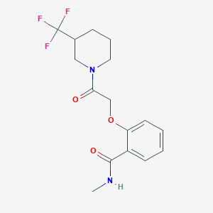 molecular formula C16H19F3N2O3 B6700385 N-methyl-2-[2-oxo-2-[3-(trifluoromethyl)piperidin-1-yl]ethoxy]benzamide 