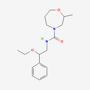 molecular formula C17H26N2O3 B6700476 N-(2-ethoxy-2-phenylethyl)-2-methyl-1,4-oxazepane-4-carboxamide 