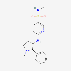 molecular formula C17H22N4O2S B6700533 N-methyl-6-[(1-methyl-2-phenylpyrrolidin-3-yl)amino]pyridine-3-sulfonamide 