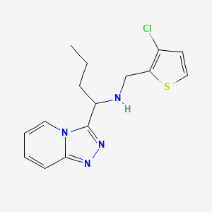 molecular formula C15H17ClN4S B6700577 N-[(3-chlorothiophen-2-yl)methyl]-1-([1,2,4]triazolo[4,3-a]pyridin-3-yl)butan-1-amine 