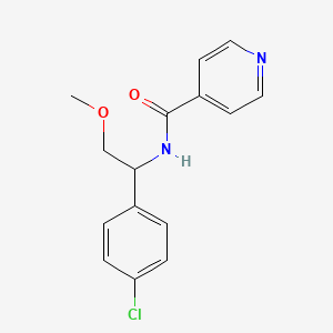 molecular formula C15H15ClN2O2 B6700608 N-[1-(4-chlorophenyl)-2-methoxyethyl]pyridine-4-carboxamide 