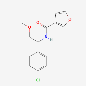 molecular formula C14H14ClNO3 B6700628 N-[1-(4-chlorophenyl)-2-methoxyethyl]furan-3-carboxamide 