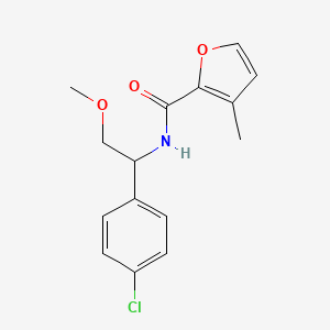 molecular formula C15H16ClNO3 B6700634 N-[1-(4-chlorophenyl)-2-methoxyethyl]-3-methylfuran-2-carboxamide 