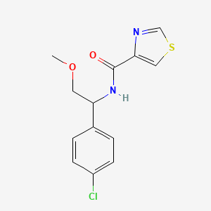 molecular formula C13H13ClN2O2S B6700645 N-[1-(4-chlorophenyl)-2-methoxyethyl]-1,3-thiazole-4-carboxamide 