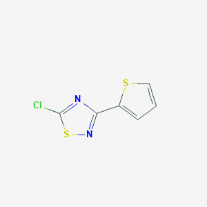 molecular formula C6H3ClN2S2 B067007 5-Chloro-3-(2-thienyl)-1,2,4-thiadiazole CAS No. 186982-41-2