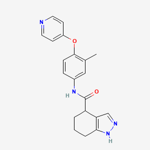 molecular formula C20H20N4O2 B6700740 N-(3-methyl-4-pyridin-4-yloxyphenyl)-4,5,6,7-tetrahydro-1H-indazole-4-carboxamide 