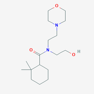 molecular formula C17H32N2O3 B6700843 N-(2-hydroxyethyl)-2,2-dimethyl-N-(2-morpholin-4-ylethyl)cyclohexane-1-carboxamide 