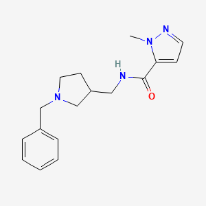 molecular formula C17H22N4O B6700881 N-[(1-benzylpyrrolidin-3-yl)methyl]-2-methylpyrazole-3-carboxamide 