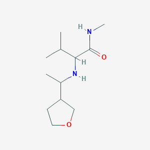 molecular formula C12H24N2O2 B6700947 N,3-dimethyl-2-[1-(oxolan-3-yl)ethylamino]butanamide 