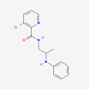 molecular formula C15H16BrN3O B6701025 N-(2-anilinopropyl)-3-bromopyridine-2-carboxamide 