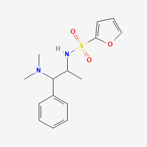 molecular formula C15H20N2O3S B6701053 N-[1-(dimethylamino)-1-phenylpropan-2-yl]furan-2-sulfonamide 