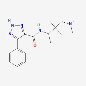 molecular formula C17H25N5O B6701111 N-[4-(dimethylamino)-3,3-dimethylbutan-2-yl]-5-phenyl-2H-triazole-4-carboxamide 
