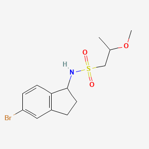 molecular formula C13H18BrNO3S B6701313 N-(5-bromo-2,3-dihydro-1H-inden-1-yl)-2-methoxypropane-1-sulfonamide 