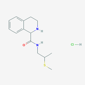 molecular formula C14H21ClN2OS B6701693 N-(2-methylsulfanylpropyl)-1,2,3,4-tetrahydroisoquinoline-1-carboxamide;hydrochloride 