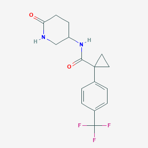 molecular formula C16H17F3N2O2 B6701742 N-(6-oxopiperidin-3-yl)-1-[4-(trifluoromethyl)phenyl]cyclopropane-1-carboxamide 