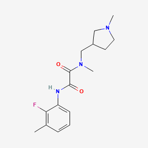 molecular formula C16H22FN3O2 B6701863 N-(2-fluoro-3-methylphenyl)-N'-methyl-N'-[(1-methylpyrrolidin-3-yl)methyl]oxamide 