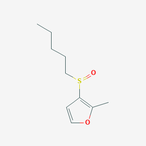 molecular formula C10H16O2S B6702182 2-Methyl-3-pentylsulfinylfuran 