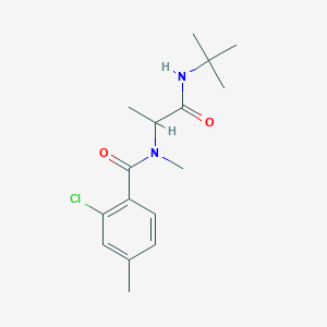 molecular formula C16H23ClN2O2 B6702349 N-[1-(tert-butylamino)-1-oxopropan-2-yl]-2-chloro-N,4-dimethylbenzamide 