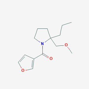 molecular formula C14H21NO3 B6702493 Furan-3-yl-[2-(methoxymethyl)-2-propylpyrrolidin-1-yl]methanone 