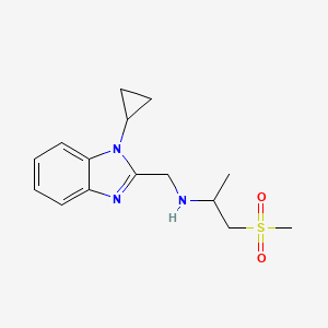 molecular formula C15H21N3O2S B6702612 N-[(1-cyclopropylbenzimidazol-2-yl)methyl]-1-methylsulfonylpropan-2-amine 