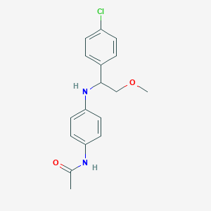 molecular formula C17H19ClN2O2 B6702655 N-[4-[[1-(4-chlorophenyl)-2-methoxyethyl]amino]phenyl]acetamide 