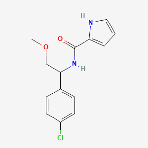 molecular formula C14H15ClN2O2 B6702694 N-[1-(4-chlorophenyl)-2-methoxyethyl]-1H-pyrrole-2-carboxamide 